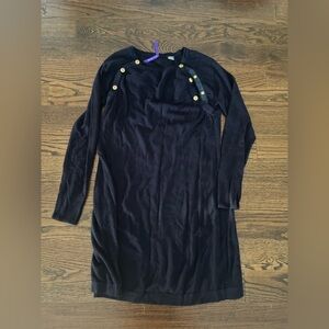 Seraphine Black Sweater Knit with Gold Accents nursing and maternity